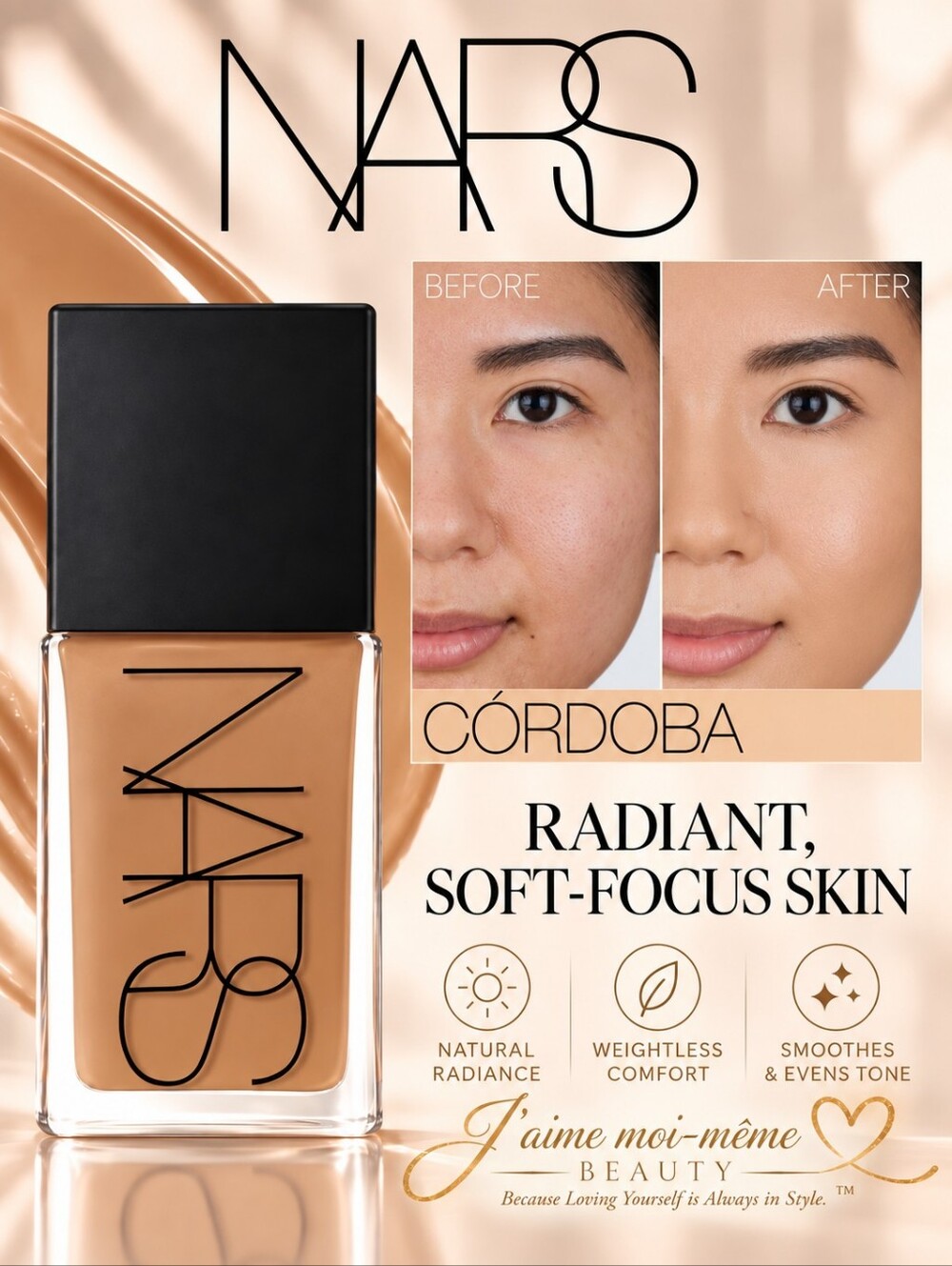 NARS Córdoba Light Reflecting Radiant Foundation Medium Skin Neutral Olive Tone